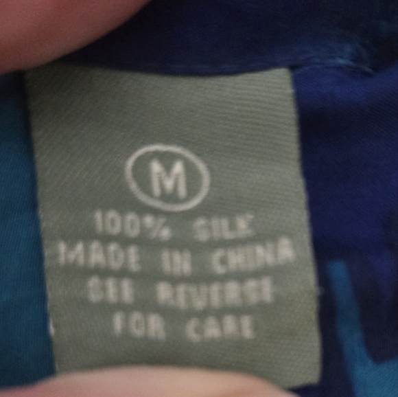 Vtg 90s Abstract Hawaiian Floral Rockabilly Silk Mens Shirt Size M Spring Summer - Picture 5 of 8